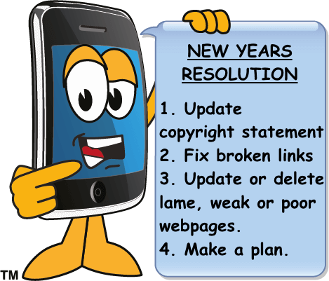 Website tips for new years resolution