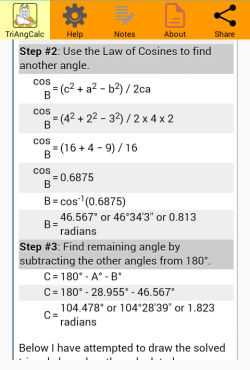 Triangle Calculator App Solves For Sides, Angles, Height, Area ...