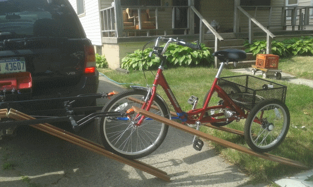 Tricycle ramps for car carrier