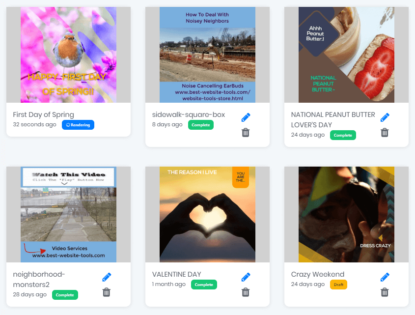 Todays Holiday examples