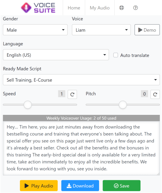 Voice Suite screenshot