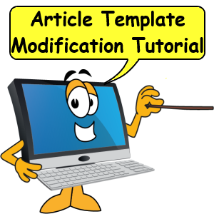 Article template modification tutorial